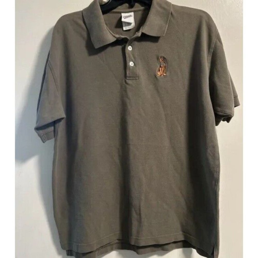 Vintage Warner Bros. Cartoon Network Scooby Doo Polo Mens Size Medium Dark Green